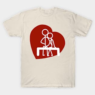 Stickman Love - Creme T-Shirt